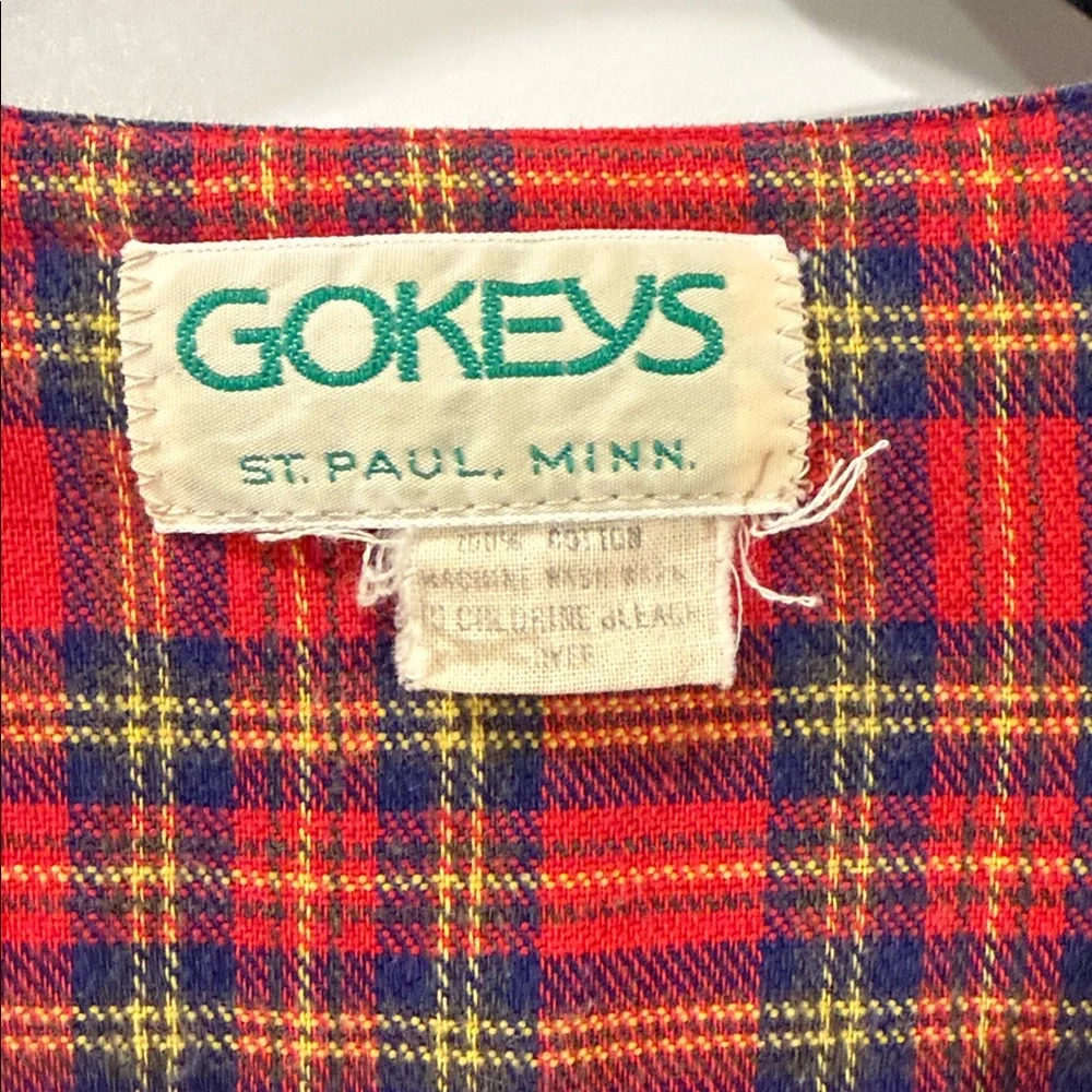 Gokeys of St. Paul Minnesota vintage plaid nightgown large - Picture 2 of 5